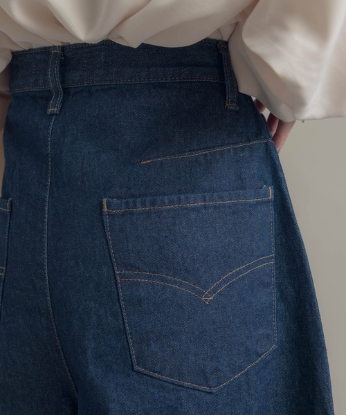 Libra Cue（リブラ キュー）の「Libra デニムワイドパンツ（デニムパンツ・レディース・ブルー・LARGE/MEDIUM）」の10枚目の写真