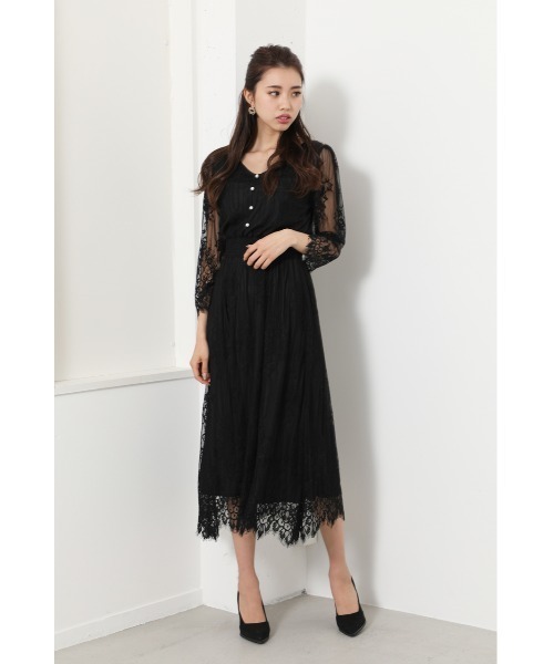 レースウエストシャーリングワンピース ワンピース Rienda リエンダ のファッション通販 Zozotown