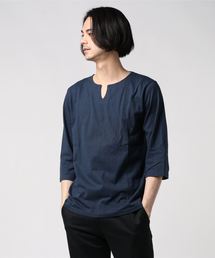 キーネック7分Tシャツ ZERO STAIN 汗ジミが目立たない機能