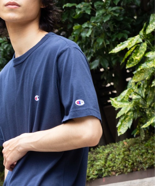 Champion(チャンピオン)の「WEGO/【一部店舗限定】Champion チャンピオン 刺繍半袖Tシャツ(Tシャツ/カットソー・メンズ・ホワイト/ブラック/ネイビー/レッド/ライム/イエロー/オートミール/杢グレー/ダークグリーン/ターコイズブルー/ライトイエロー/オレンジ系その他/ブラウン・SMALL/MEDIUM/LARGE/X-LARGE)」の9枚目の写真