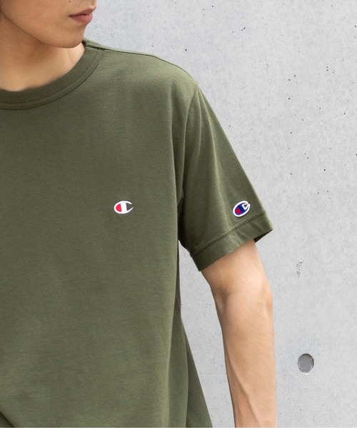 Champion(チャンピオン)の「WEGO/【一部店舗限定】Champion チャンピオン 刺繍半袖Tシャツ(Tシャツ/カットソー・メンズ・ホワイト/ブラック/ネイビー/レッド/ライム/イエロー/オートミール/杢グレー/ダークグリーン/ターコイズブルー/ライトイエロー/オレンジ系その他/ブラウン・SMALL/MEDIUM/LARGE/X-LARGE)」の7枚目の写真