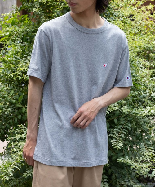 Champion(チャンピオン)の「WEGO/【一部店舗限定】Champion チャンピオン 刺繍半袖Tシャツ(Tシャツ/カットソー・メンズ・ホワイト/ブラック/ネイビー/レッド/ライム/イエロー/オートミール/杢グレー/ダークグリーン/ターコイズブルー/ライトイエロー/オレンジ系その他/ブラウン・SMALL/MEDIUM/LARGE/X-LARGE)」の17枚目の写真