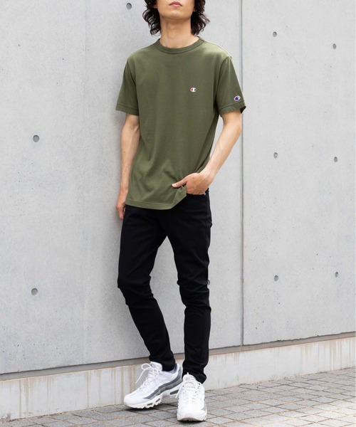 Champion(チャンピオン)の「WEGO/【一部店舗限定】Champion チャンピオン 刺繍半袖Tシャツ(Tシャツ/カットソー・メンズ・ホワイト/ブラック/ネイビー/レッド/ライム/イエロー/オートミール/杢グレー/ダークグリーン/ターコイズブルー/ライトイエロー/オレンジ系その他/ブラウン・SMALL/MEDIUM/LARGE/X-LARGE)」の21枚目の写真