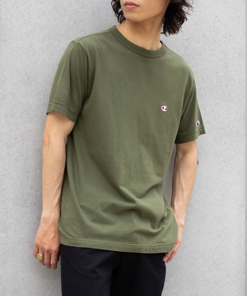 Champion(チャンピオン)の「WEGO/【一部店舗限定】Champion チャンピオン 刺繍半袖Tシャツ(Tシャツ/カットソー・メンズ・ホワイト/ブラック/ネイビー/レッド/ライム/イエロー/オートミール/杢グレー/ダークグリーン/ターコイズブルー/ライトイエロー/オレンジ系その他/ブラウン・SMALL/MEDIUM/LARGE/X-LARGE)」の22枚目の写真