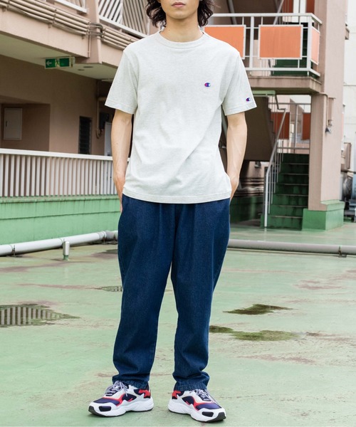 Champion(チャンピオン)の「WEGO/【一部店舗限定】Champion チャンピオン 刺繍半袖Tシャツ(Tシャツ/カットソー・メンズ・ホワイト/ブラック/ネイビー/レッド/ライム/イエロー/オートミール/杢グレー/ダークグリーン/ターコイズブルー/ライトイエロー/オレンジ系その他/ブラウン・SMALL/MEDIUM/LARGE/X-LARGE)」の19枚目の写真