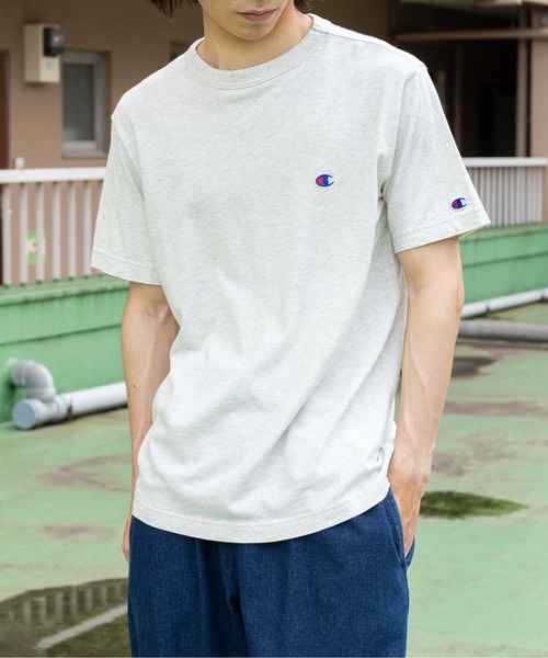 Champion(チャンピオン)の「WEGO/【一部店舗限定】Champion チャンピオン 刺繍半袖Tシャツ(Tシャツ/カットソー・メンズ・ホワイト/ブラック/ネイビー/レッド/ライム/イエロー/オートミール/杢グレー/ダークグリーン/ターコイズブルー/ライトイエロー/オレンジ系その他/ブラウン・SMALL/MEDIUM/LARGE/X-LARGE)」の20枚目の写真