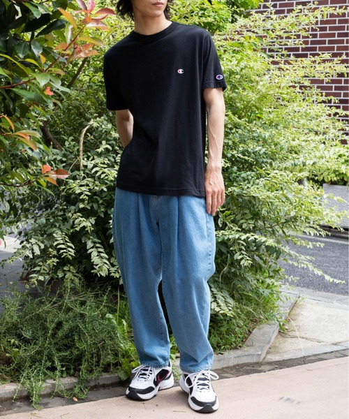 Champion(チャンピオン)の「WEGO/【一部店舗限定】Champion チャンピオン 刺繍半袖Tシャツ(Tシャツ/カットソー・メンズ・ホワイト/ブラック/ネイビー/レッド/ライム/イエロー/オートミール/杢グレー/ダークグリーン/ターコイズブルー/ライトイエロー/オレンジ系その他/ブラウン・SMALL/MEDIUM/LARGE/X-LARGE)」の14枚目の写真