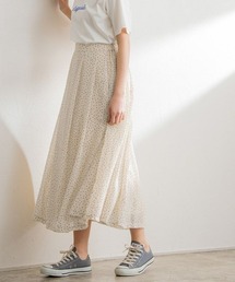 裏地付きシフォンフレアスカート