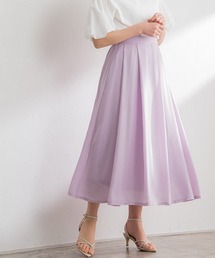 裏地付きシフォンフレアスカート