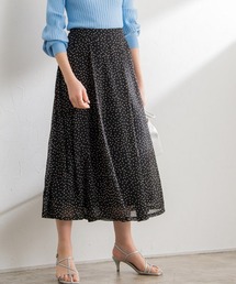 裏地付きシフォンフレアスカート