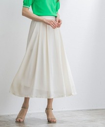 Pierrot | 裏地付きシフォンフレアスカート(スカート)