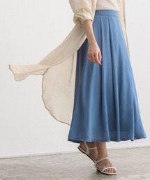 裏地付きシフォンフレアスカート