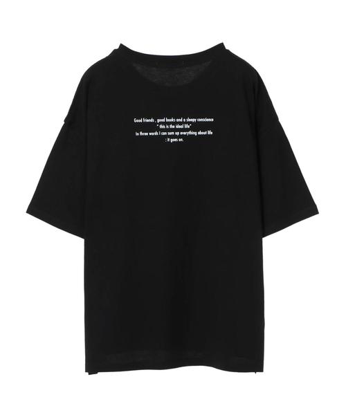 AMERICAN HOLIC（アメリカンホリック）の「バックロゴBIGカットプルオーバー1（Tシャツ/カットソー・レディース・オフホワイト/ブラック・FREE）」の4枚目の写真