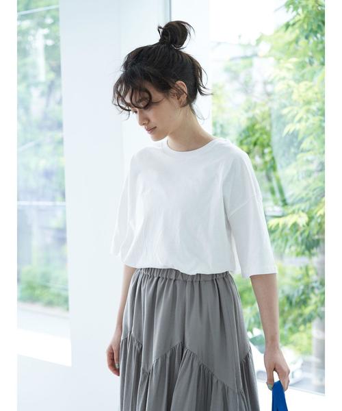 AMERICAN HOLIC（アメリカンホリック）の「バックロゴBIGカットプルオーバー1（Tシャツ/カットソー・レディース・オフホワイト/ブラック・FREE）」の10枚目の写真