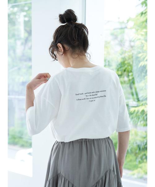 AMERICAN HOLIC（アメリカンホリック）の「バックロゴBIGカットプルオーバー1（Tシャツ/カットソー・レディース・オフホワイト/ブラック・FREE）」の20枚目の写真