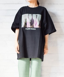 『pledge』ビッグシルエット バックプリントTシャツ