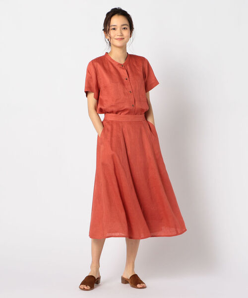 fredy repit(フレディレピ)の「リネンフレアスカート(スカート・レディース・レンガ/アイボリー/オリーブ・36/38)」の13枚目の写真