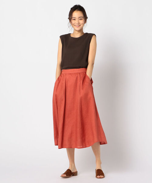 fredy repit(フレディレピ)の「リネンフレアスカート(スカート・レディース・レンガ/アイボリー/オリーブ・36/38)」の14枚目の写真