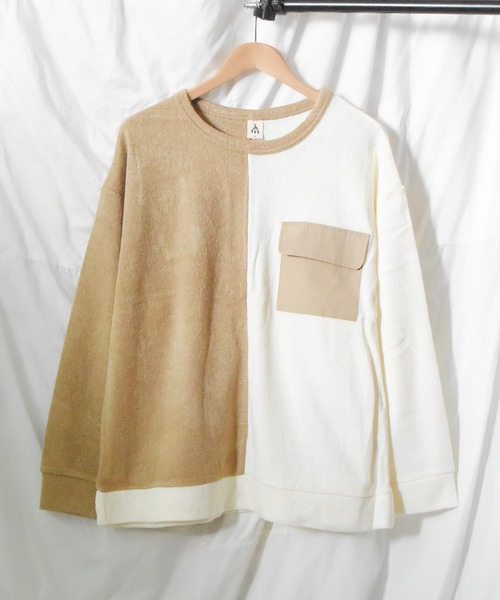 TRAP/U (トラップユー)の「《TRAP/U》ツートン 長袖Tシャツ(Tシャツ/カットソー・レディース・ブラック/ベージュ/オフホワイト・MEDIUM/LARGE)」の2枚目の写真
