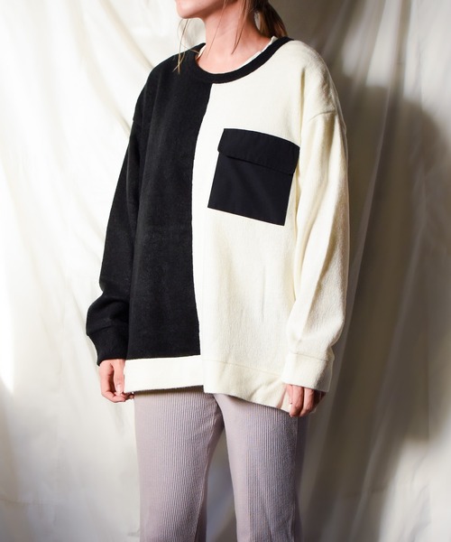 TRAP/U (トラップユー)の「《TRAP/U》ツートン 長袖Tシャツ(Tシャツ/カットソー・レディース・ブラック/ベージュ/オフホワイト・MEDIUM/LARGE)」の20枚目の写真