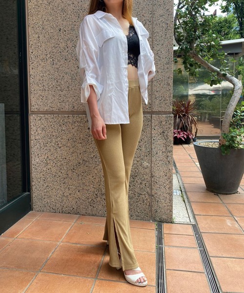 SPIGA(スピーガ)の「フロントスリットベルボトム(その他パンツ・レディース・ブラック/ベージュ/ピンク・FREE)」の14枚目の写真