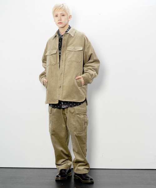 新品 ハグオーワー コーデュロイカーブパンツ M バニラ bottoms | HUG O WaR ONLINE STORE