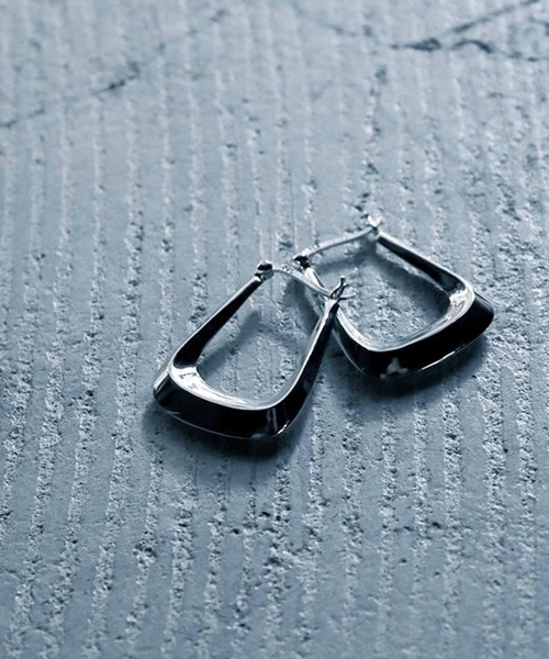 お客　両耳　シルバー925 3.5×21mm フープピアス 21mm 3.5mm】シルバー925 両耳用 フープ リング ピアスの通販 by