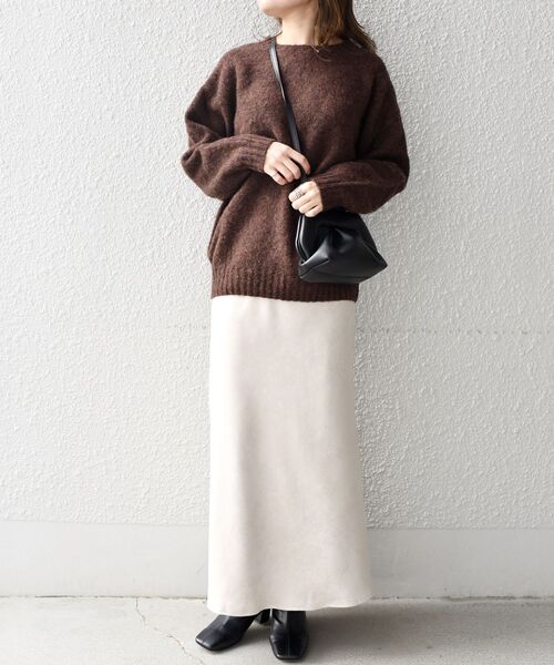 SHIPS（シップス）の「〈手洗い可能〉カラーフェイクスエードスカート（スカート・レディース・ベビーピンク/ベージュ/ブラウン/ライトグリーン・38/36）」の7枚目の写真