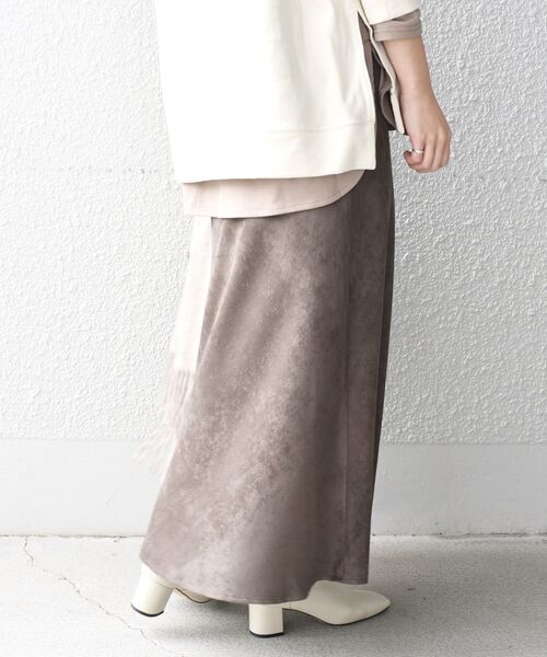 SHIPS（シップス）の「〈手洗い可能〉カラーフェイクスエードスカート（スカート・レディース・ベビーピンク/ベージュ/ブラウン/ライトグリーン・38/36）」の9枚目の写真