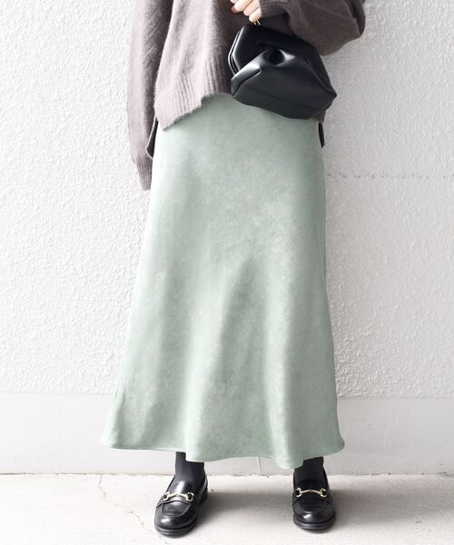 SHIPS（シップス）の「〈手洗い可能〉カラーフェイクスエードスカート（スカート・レディース・ベビーピンク/ベージュ/ブラウン/ライトグリーン・38/36）」の16枚目の写真