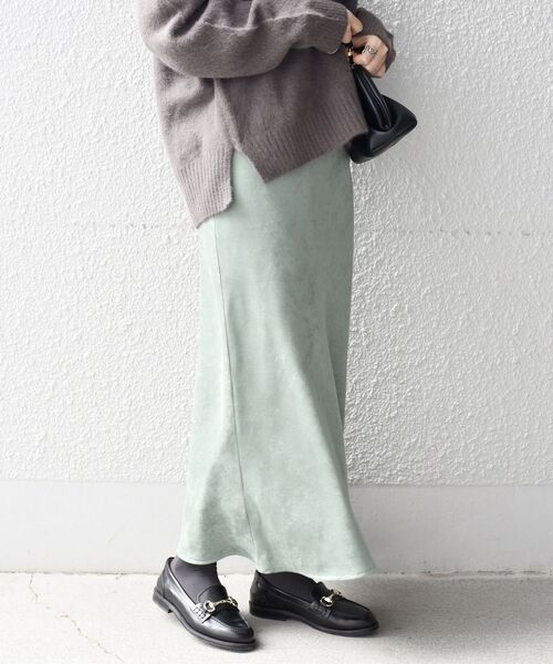 SHIPS（シップス）の「〈手洗い可能〉カラーフェイクスエードスカート（スカート・レディース・ベビーピンク/ベージュ/ブラウン/ライトグリーン・38/36）」の17枚目の写真