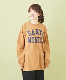 CUBE SUGAR（キューブシュガー）の「スラブ天竺 ロング クルーネック（Tシャツ/カットソー）」