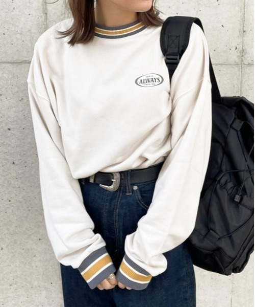 apres jour（アプレジュール）の「カラーリブスウェット【ZOZOTOWN限定アイテム】（スウェット・レディース・ブラック/その他/アイボリー・フリー/X-LARGE）」の7枚目の写真