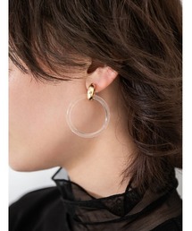 アクリルサークルピアス
