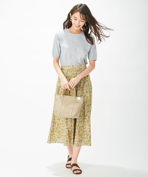 J.PRESS(ジェイプレス)の「【洗える】リバティプリント スカート(スカート・レディース・ベージュ系5/ネイビー系5・7/11/9/13)」の7枚目の写真