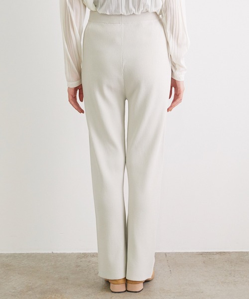 ROPE' PICNIC(ロペピクニック)の「【UVカット】【セットアップ対応】リブスリットニットパンツ(その他パンツ・レディース・ブラック/マスタード/グレー系その他・38/36)」の4枚目の写真