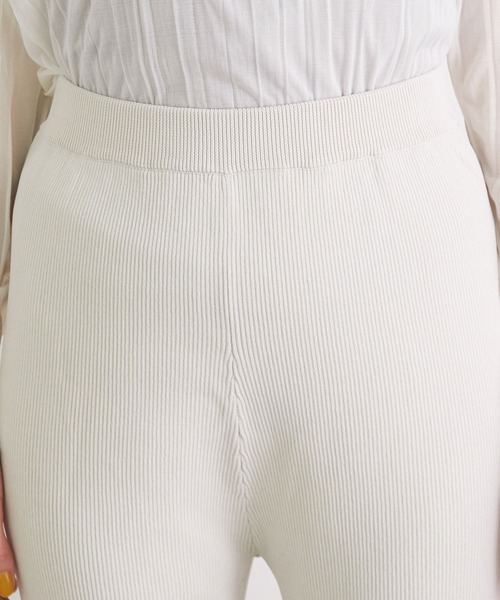 ROPE' PICNIC(ロペピクニック)の「【UVカット】【セットアップ対応】リブスリットニットパンツ(その他パンツ・レディース・ブラック/マスタード/グレー系その他・38/36)」の7枚目の写真