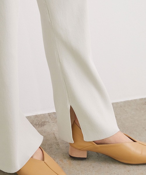 ROPE' PICNIC(ロペピクニック)の「【UVカット】【セットアップ対応】リブスリットニットパンツ(その他パンツ・レディース・ブラック/マスタード/グレー系その他・38/36)」の12枚目の写真