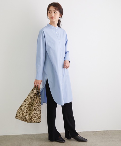 ROPE' PICNIC(ロペピクニック)の「【UVカット】【セットアップ対応】リブスリットニットパンツ(その他パンツ・レディース・ブラック/マスタード/グレー系その他・38/36)」の9枚目の写真