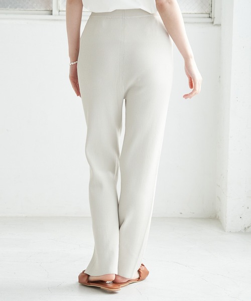 ROPE' PICNIC(ロペピクニック)の「【UVカット】【セットアップ対応】リブスリットニットパンツ(その他パンツ・レディース・ブラック/マスタード/グレー系その他・38/36)」の17枚目の写真