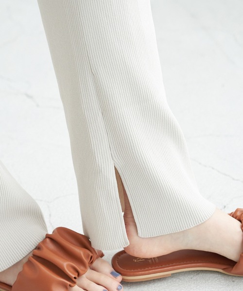 ROPE' PICNIC(ロペピクニック)の「【UVカット】【セットアップ対応】リブスリットニットパンツ(その他パンツ・レディース・ブラック/マスタード/グレー系その他・38/36)」の19枚目の写真