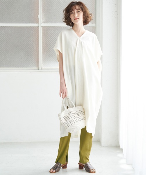 ROPE' PICNIC(ロペピクニック)の「【UVカット】【セットアップ対応】リブスリットニットパンツ(その他パンツ・レディース・ブラック/マスタード/グレー系その他・38/36)」の22枚目の写真