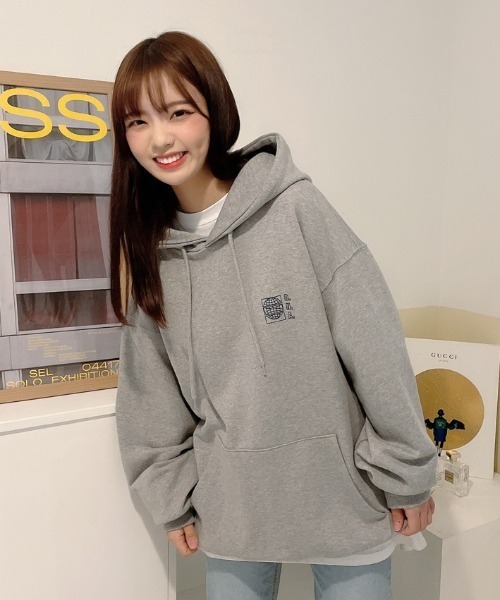 ONA(オーエヌエー)の「『ONA/オーエヌエー』2ND EARTH BASEMENT PRINTING HOODIE/韓国ブランド ユニセックス アース ベースメント プリント フーディー プルオーバーパーカー(パーカー・メンズ・ブラック/グレー・FREE)」の15枚目の写真