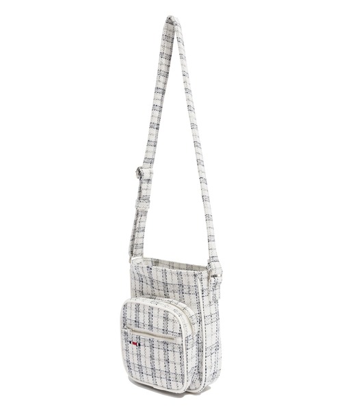 ROMANTIC CROWN（ロマンティッククラウン）の「【ROMANTIC CROWN】TWEED SLING BAG / ロマンティッククラウン ツイード スリング ショルダー バッグ（ショルダーバッグ・メンズ・オートミール/ネイビー・FREE）」の2枚目の写真