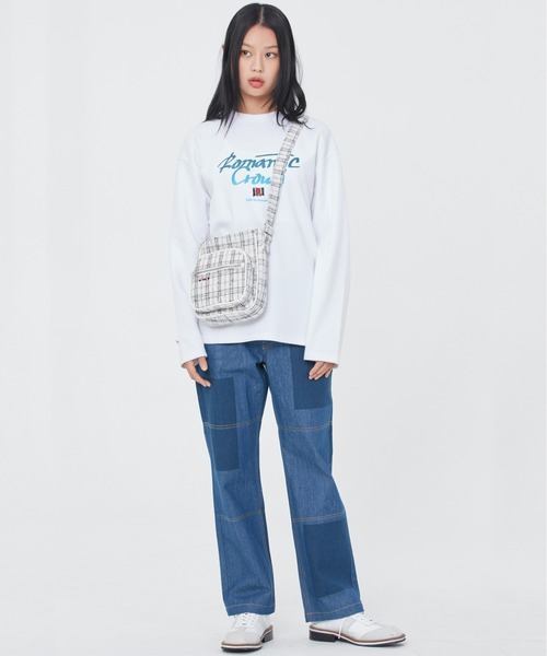 ROMANTIC CROWN（ロマンティッククラウン）の「【ROMANTIC CROWN】TWEED SLING BAG / ロマンティッククラウン ツイード スリング ショルダー バッグ（ショルダーバッグ・メンズ・オートミール/ネイビー・FREE）」の5枚目の写真