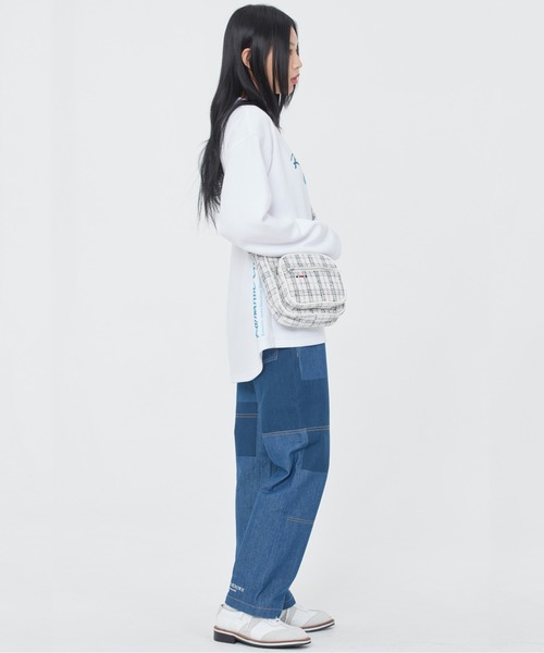 ROMANTIC CROWN（ロマンティッククラウン）の「【ROMANTIC CROWN】TWEED SLING BAG / ロマンティッククラウン ツイード スリング ショルダー バッグ（ショルダーバッグ・メンズ・オートミール/ネイビー・FREE）」の6枚目の写真