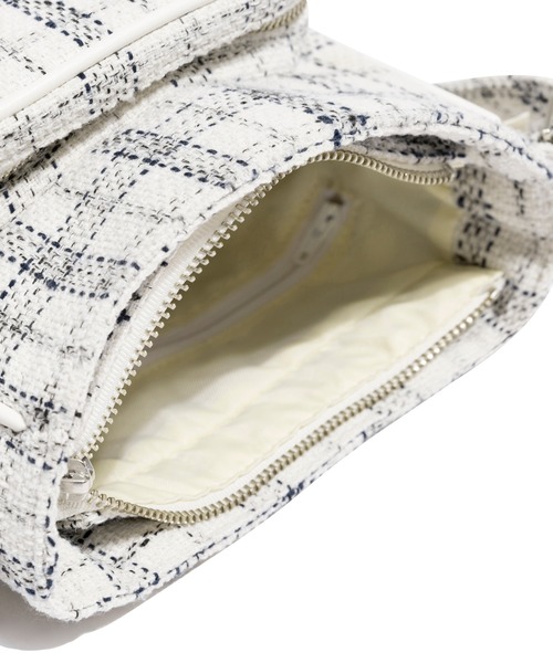 ROMANTIC CROWN（ロマンティッククラウン）の「【ROMANTIC CROWN】TWEED SLING BAG / ロマンティッククラウン ツイード スリング ショルダー バッグ（ショルダーバッグ・メンズ・オートミール/ネイビー・FREE）」の16枚目の写真