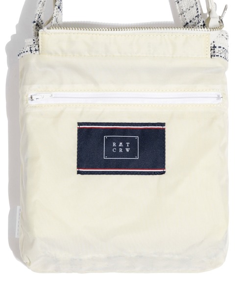 ROMANTIC CROWN（ロマンティッククラウン）の「【ROMANTIC CROWN】TWEED SLING BAG / ロマンティッククラウン ツイード スリング ショルダー バッグ（ショルダーバッグ・メンズ・オートミール/ネイビー・FREE）」の18枚目の写真