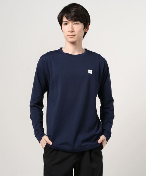 THE NORTH FACE(ザノースフェイス)の「ザ ノース フェイス THE NORTH FACE L/S Small Box Logo Tee(ロングスリーブスモールボックスロゴティー)(Tシャツ/カットソー・メンズ・グレー/ホワイト/ネイビー/ブラック・L/LL/S/M)」の1枚目の写真