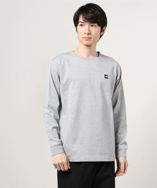 THE NORTH FACE(ザノースフェイス)の「ザ ノース フェイス THE NORTH FACE L/S Small Box Logo Tee(ロングスリーブスモールボックスロゴティー)(Tシャツ/カットソー・メンズ・グレー/ホワイト/ネイビー/ブラック・L/LL/S/M)」の4枚目の写真